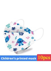 Disney Children Cartoon KN95 Face Mask 4 Layers Dust-proof Reusable Boys Girls Multicolor Collocation Printing FFP2 Mascarillas