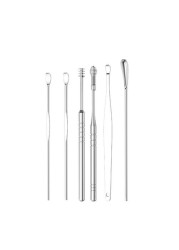 6pcs/set Ear Cleaner Ear Wax Removal Tool Through Ear Stick Earwax Remover Cleanser Spoon Cheap For 1 Cleaning Your Ears Kit