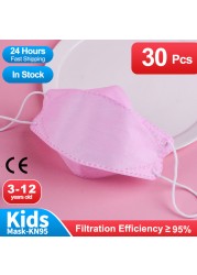 Fish Shape Desechables Mascarillas fpp2 Ninos 3-12 años 4D Negra Masuqe Enfant Kids Breath kn95cakes Baby ffp2 Mask Infantil