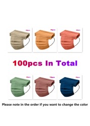 Morandi Color Adult Disposable Face Masks Fabric mascarillas quiurgicas LGBT Anti-Dust Protective Masks 3 Sets Mouth Mask