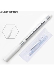 Hot 1 Set Surgical Eyebrow Skin Tattoo Marker Pen Accessories Tool With Measuring Ruler