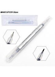 Hot 1 Set Surgical Eyebrow Skin Tattoo Marker Pen Accessories Tool With Measuring Ruler