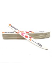 10pcs/lot Wooden Nail Files 100/120/150/180/240 Butterfly Printed Strong Emery White Wood Files Buffer UV Gel Polisher Tools