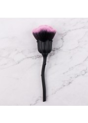 Flower Nail Brush for Manicure Rose Nail Art Brush Nail Extensions Popular Tools Round Small Gel Polish Dust Cleaning Brushes