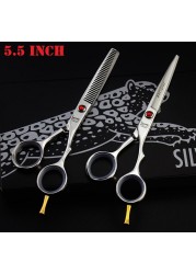 4.5 & 5.0 & 5.5 & 6.0 & 6.5 inch cutting thinning set hair scissors high quality professional hairdressing scissors salons hairdressing shears