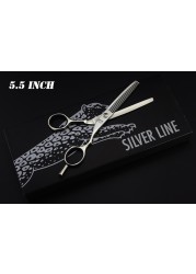 4.5 & 5.0 & 5.5 & 6.0 & 6.5 inch cutting thinning set hair scissors high quality professional hairdressing scissors salons hairdressing shears