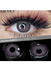 Amara 1 Pair Natural Colored Contact Lenses For Eyes KING Colored Cosmetics Colored Eye Contact Lenses