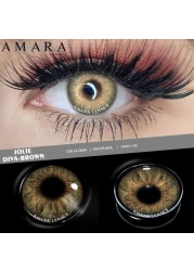 Amara 1 Pair Natural Colored Contact Lenses For Eyes KING Colored Cosmetics Colored Eye Contact Lenses