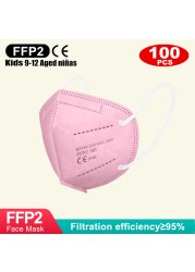 Children FFP2 niños gay Mascarillas spain ffp2necce pink 9-12 old protective maske ffpp2 masque KN95 masks fpp2 niñas