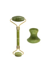 Natural Jade Gouache Stone Scraper Facial Massager Gua Sha Massager for Face Body Massage Set Anti-wrinkle Beauty Relax Tool