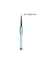 5/7/9/11/14/20mm Nail Art Liner Brushes for Manicure Acrylic Thin Line Flower Design Drawing Pen UV Gel Brush Painting Tools