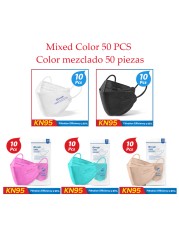 10-100pcs FFP2 Masks Mascarillas FPP2 homology ada Spain CE korean face masks fish mouth mask KN95 certification mask