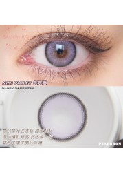 Easy Small Nene Violet Blue Soft Eyes Contact Lenses For Big Eyes Beautiful Pupil Natural Colored 2pcs/pair Prescription Myopia