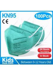 10-100pcs KN95 Mask Kids 5 Layer FFP2 Mascarillas FPP2 Approved Health Children Protective Face Mask Reusable mascarillas El Niño