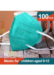 10-100pcs kids mask kn95fan kids ffp2fan child ce masque washable children fabric mask fpp2 kn95 mascarillas niños