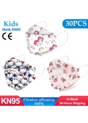 10-50pcs fpp2fan Kid Fish Cartoon kn95fan 4 Protective Layer fpp2 Approved Mask Breathing Mouth Mask KN95 Mascarilla Infantil