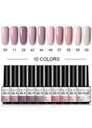 LILYCUTE 10/20/8/2pcs Gel Nail Polish Set Semi Permanent Glitter Hybrid Varnish Base Top Coat Soak Off UV LED Nails Gel