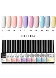 LILYCUTE 10/20/8/2pcs Gel Nail Polish Set Semi Permanent Glitter Hybrid Varnish Base Top Coat Soak Off UV LED Nails Gel