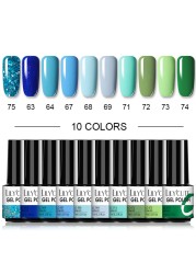 LILYCUTE 10/20/8/2pcs Gel Nail Polish Set Semi Permanent Glitter Hybrid Varnish Base Top Coat Soak Off UV LED Nails Gel