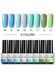 LILYCUTE 10/20/8/2pcs Gel Nail Polish Set Semi Permanent Glitter Hybrid Varnish Base Top Coat Soak Off UV LED Nails Gel