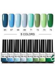 LILYCUTE 10/20/8/2pcs Gel Nail Polish Set Semi Permanent Glitter Hybrid Varnish Base Top Coat Soak Off UV LED Nails Gel