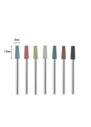 6pcs/set Rubber Silicon Nail Drill Grinding Cutter for Manicure Flexible Bit Polisher Machine Electric Nail File Art Tools