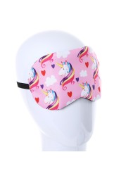 Cartoon Unicorn Sleep Mask Cool Breathable Men Women Lovely Shading Sleeping Eye Mask Adult Children Sleeping Aid Eye Patches Cover