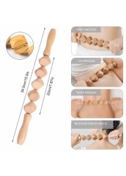 Tcare Wooden Body Foot Massager Device Reflexology Acupuncture Thai Massage Roller Therapy Scrap Meridians Lymphatic Health Care