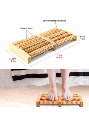 Tcare Wooden Body Foot Massager Device Reflexology Acupuncture Thai Massage Roller Therapy Scrap Meridians Lymphatic Health Care