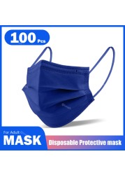 Adult Disposable Colorful Mouth Mask 3 Layers Protective Face Masks mascarillas quiurgicas mascarillas desechables