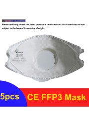 LAIANZHI CE FFP3 Face Masks Disposable Virus Protective Valve Face Mask ffp3fan fpp3 Headwear Certified Health Masks