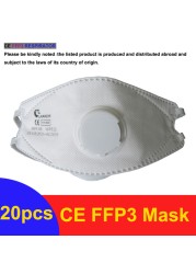 LAIANZHI CE FFP3 Face Masks Disposable Virus Protective Valve Face Mask ffp3fan fpp3 Headwear Certified Health Masks