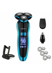 Electric Razor Electric Shaver Rechargeable Shaver For Men Beard Shaving Wet Dry Dual Use Water Proof Fast Shipping