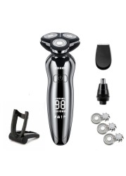 Electric Razor Electric Shaver Rechargeable Shaver For Men Beard Shaving Wet Dry Dual Use Water Proof Fast Shipping