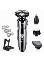 Electric Razor Electric Shaver Rechargeable Shaver For Men Beard Shaving Wet Dry Dual Use Water Proof Fast Shipping