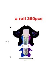 500/300pcs/set Nail Extension Form Acrylic French Tips Template UV Gel Polish Nail Art Guide Stencil Sticker Manicure Tools