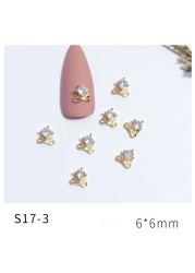 Net Red New Nail Art Jewelry Zircon Star Moon Love Pearl Rabbit Butterfly Chain Nail Decoration Nail Accessories