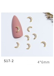 Net Red New Nail Art Jewelry Zircon Star Moon Love Pearl Rabbit Butterfly Chain Nail Decoration Nail Accessories