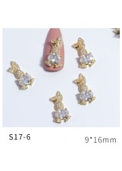 Net Red New Nail Art Jewelry Zircon Star Moon Love Pearl Rabbit Butterfly Chain Nail Decoration Nail Accessories