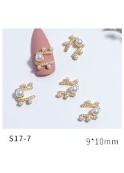 Net Red New Nail Art Jewelry Zircon Star Moon Love Pearl Rabbit Butterfly Chain Nail Decoration Nail Accessories