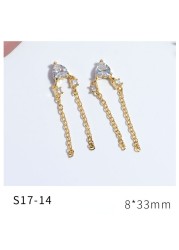 Net Red New Nail Art Jewelry Zircon Star Moon Love Pearl Rabbit Butterfly Chain Nail Decoration Nail Accessories