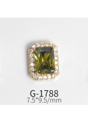 Japanese Zircon Nail Art Color Zircon Gemstone Jewelry Color Love Zircon True Gold Color Nail Decoration