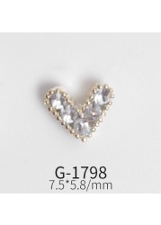 Japanese Zircon Nail Art Color Zircon Gemstone Jewelry Color Love Zircon True Gold Color Nail Decoration