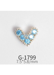 Japanese Zircon Nail Art Color Zircon Gemstone Jewelry Color Love Zircon True Gold Color Nail Decoration