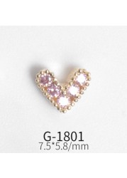 Japanese Zircon Nail Art Color Zircon Gemstone Jewelry Color Love Zircon True Gold Color Nail Decoration