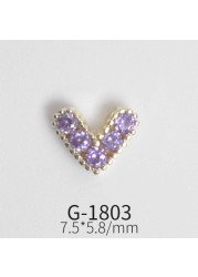 Japanese Zircon Nail Art Color Zircon Gemstone Jewelry Color Love Zircon True Gold Color Nail Decoration