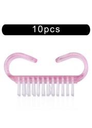 10/50/100pcs New Acrylic Nail Cleaning Brush Dust Removal Brush Nail Pedicure Plastic Gel Manicure Brushes Handle Scrubbing Tool