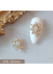 4pcs/lot Love Rose Butterfly Pendant 3D Alloy Nail Art Zircon Pearl Metal Manicure Nails Accessories DIY Nail Decorations Charms