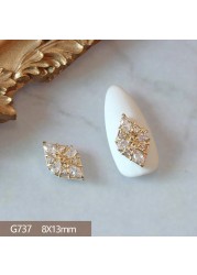 4pcs/lot Love Rose Butterfly Pendant 3D Alloy Nail Art Zircon Pearl Metal Manicure Nails Accessories DIY Nail Decorations Charms