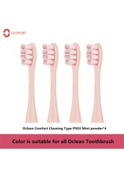 Oclean X Pro Elite/X Pro/F1/Air 2/One 2/4pcs Replacement Brush Heads for Electric Toothbrush Deep Cleaning Toothbrush Heads